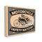 Stupell Industries Motorcycle Safety Matches Grey Tan Bike Rider Canvas Wall Art